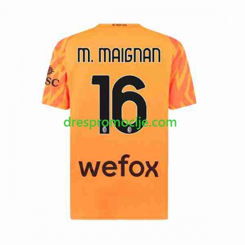 A.C. Milan Mike Maignan 16 Dres Golmanski Gostujući 2023/2024 Kratkih Rukava A.C. Milan Mike Maignan 16 Dres Golmanski Gostujući 2023/2024 Kratkih Rukava